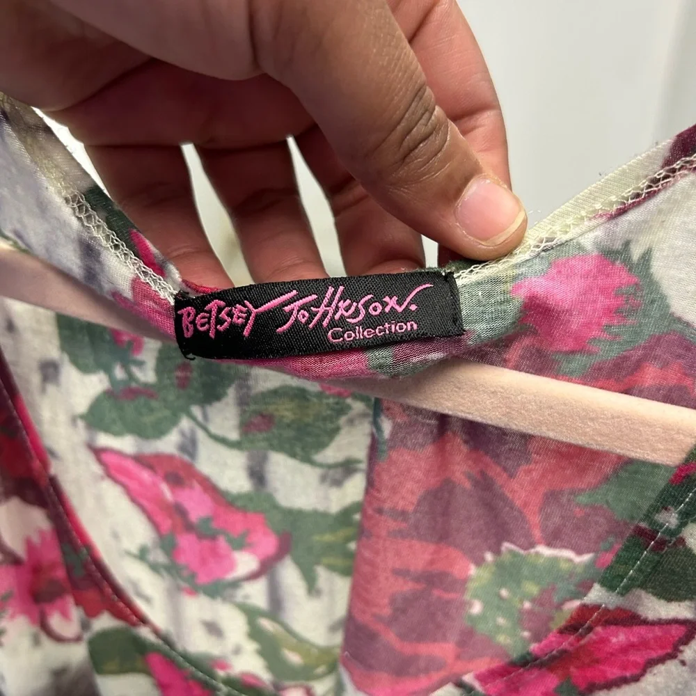 Betsey Johnson Women's Floral Graphic Tank Top - Multicolor - Picture 2 of 3